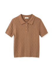 TUBYCATU | ÁO DỆT KIM VẶN THỪNG POLO BASIC TEE