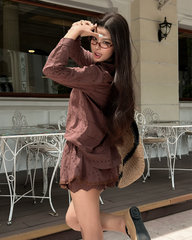 TUBYCATU | SET ÁO VÀ CHÂN VÁY BROWNIE LACE (CÓ BÁN LẺ)