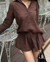 TUBYCATU | SET ÁO VÀ CHÂN VÁY BROWNIE LACE (CÓ BÁN LẺ)