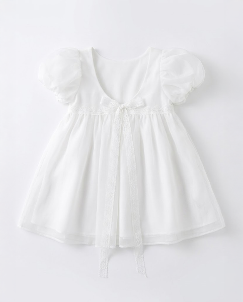 TUBYCATU | ÁO DÁNG XOÈ BABYDOLL CLOVER WHITE TOP