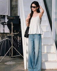 TUBYCATU | ÁO 2 DÂY KELLY LINEN TOP (Freesize)