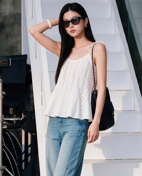TUBYCATU | ÁO 2 DÂY KELLY LINEN TOP (Freesize)