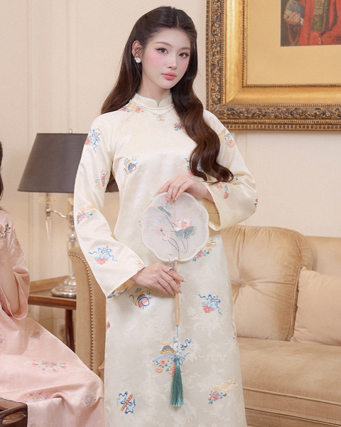 TUBYCATU | ÁO DÀI CÁT HOA (Không kèm quần)