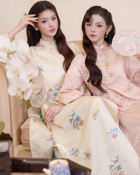 TUBYCATU | ÁO DÀI CÁT HOA (Không kèm quần)