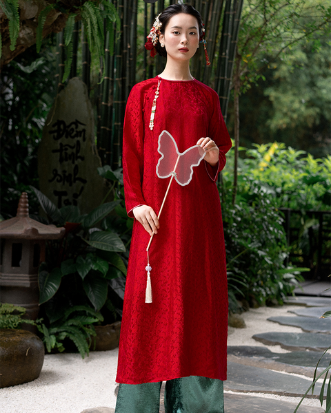 TUBYCATU | ÁO DÀI TƠ TẰM CHU SA (Không kèm quần)