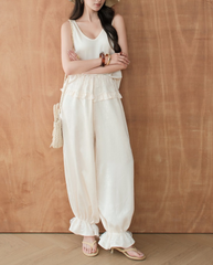 TUBYCATU | QUẦN RỘNG BO GẤU LACE BALLOON PANTS (Freesize)