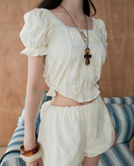 TUBYCATU | BỘ ÁO VÀ QUẦN BÍ CREAMY PUFF SET