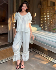 TUBYCATU | ÁO KIỂU PHỐI BÈO ROSELLE LACE TOP