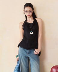 TUBYCATU | ÁO LỤA PHỐI REN SECRET LACE TOP