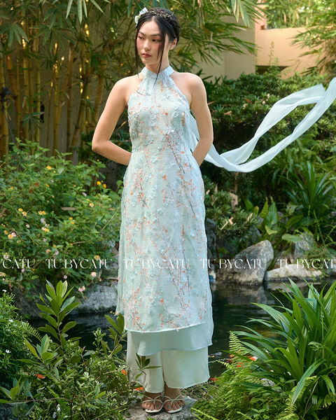 TUBYCATU | ÁO DÀI HOA NIÊN (KHÔNG KÈM QUẦN)