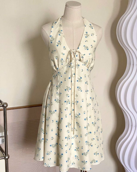 TUBYCATU | Blue Floral Dress