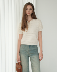 TUBYCATU | Soft Begie Polo Top