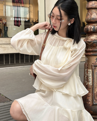 TUBYCATU | VÁY TƠ LIZZY RUFFLE DRESS