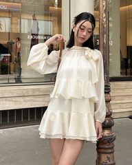 TUBYCATU | VÁY TƠ LIZZY RUFFLE DRESS