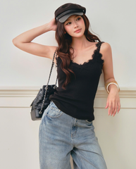 TUBYCATU | ÁO TANK TOP THUN GÂN VIỀN REN MIKI LACE TOP