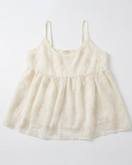 TUBYCATU | ÁO HAI DÂY PEPLUM THÊU HOA CỘT NƠ SAU (Freesize)