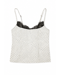 TUBYCATU | ÁO 2 DÂY CHẤM BI LỤA PHỐI REN MONA DOT TOP