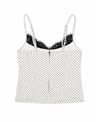 TUBYCATU | ÁO 2 DÂY CHẤM BI LỤA PHỐI REN MONA DOT TOP