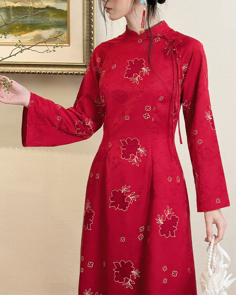 TUBYCATU | ÁO DÀI DIỄM HOA (KHÔNG KÈM QUẦN)