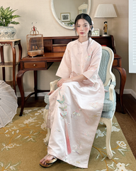 TUBYCATU | ÁO DÀI LIÊN TÂM HỒNG (KHÔNG KÈM QUẦN)