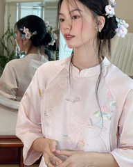 TUBYCATU | ÁO DÀI LIÊN TÂM HỒNG (KHÔNG KÈM QUẦN)