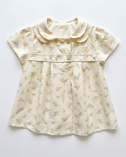 TUBYCATU | ÁO KIỂU CỔ SEN BABY FLORAL TOP