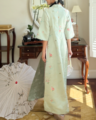 TUBYCATU | ÁO DÀI LIÊN TÂM XANH (KHÔNG KÈM QUẦN)