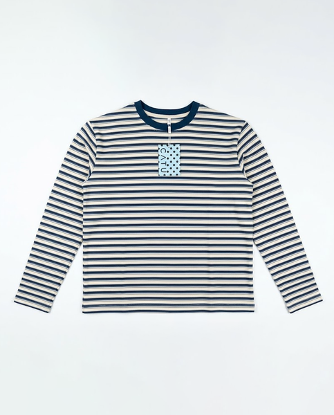 TUBYCATU | ÁO DÀI TAY BLUE STRIPE TEE (Freesize)