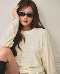 TUBYCATU | ÁO THUN DÀI TAY LAZY STRIPE TOP (Freesize)