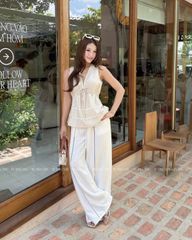 TUBYCATU | Áo linen viền ren