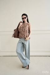 TUBYCATU | ÁO ARIANA RUFFLE NUDE TOP