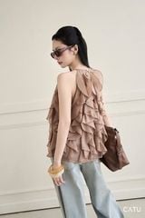 TUBYCATU | ÁO ARIANA RUFFLE NUDE TOP