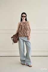 TUBYCATU | ÁO ARIANA RUFFLE NUDE TOP