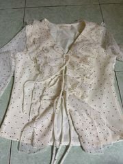TUBYCATU | ÁO VOAN TƠ LILA POLKA RUFFLE