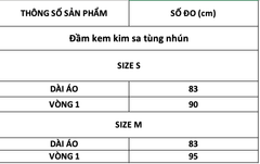 TUBYCATU | Đầm kem kim sa tùng nhún (Limited)