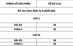 TUBYCATU | Áo ren kem thêu ly A phối bèo