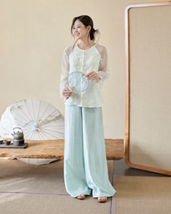 TUBYCATU | ÁO TƠ ORGANZA THÊU HOA NGỌC VÂN