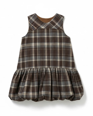 TUBYCATU | Đầm Brown Plaid Dress (Freesize)