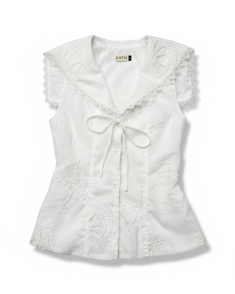 TUBYCATU | ÁO LACE COLLAR BLOUSE
