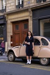 TUBYCATU | ĐẦM SƠ MI LEN KEM/ NÂU LỖ