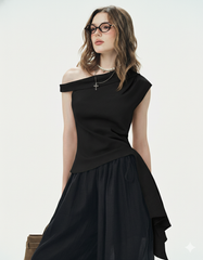 TUBYCATU | ÁO LỆCH VAI AURA WRAP TOP