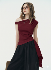 TUBYCATU | ÁO LỆCH VAI AURA WRAP TOP