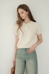 TUBYCATU | Soft Begie Polo Top