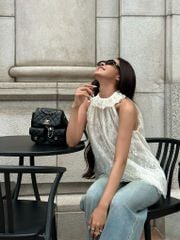 TUBYCATU | ÁO REN CỔ YẾM LUNA VELI TOP