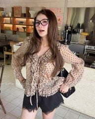 TUBYCATU | Brown Dot Top