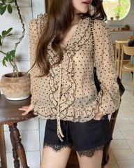 TUBYCATU | Brown Dot Top
