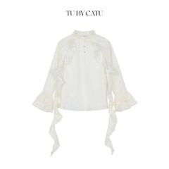 TUBYCATU | Cream Phoebe Ruffled Top