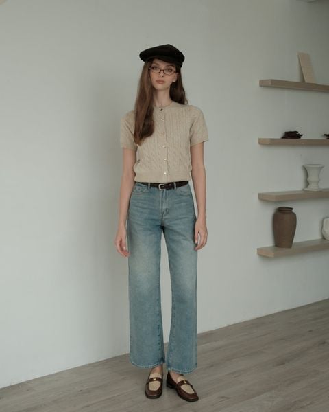 TUBYCATU | QUẦN JEAN SUÔNG XANH NHẠT