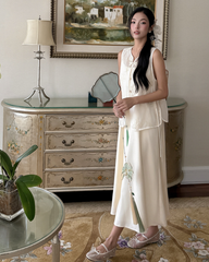 TUBYCATU | SET LAN CHI (ĐẦM LỤA + ÁO KHOÁC TƠ THÊU)