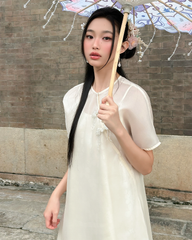 TUBYCATU | SET TUYẾT AN (ĐẦM LÓT THÊU HOA + ĐẦM VOAN TƠ)